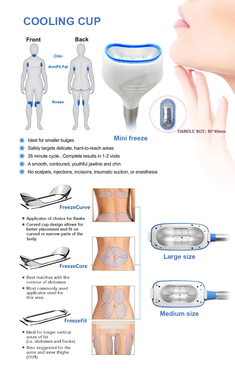 Multifunctional Beauty Equipment Cryolipolysis Fat Loss Machine with Cavitation Radio Frequency Lipolaser