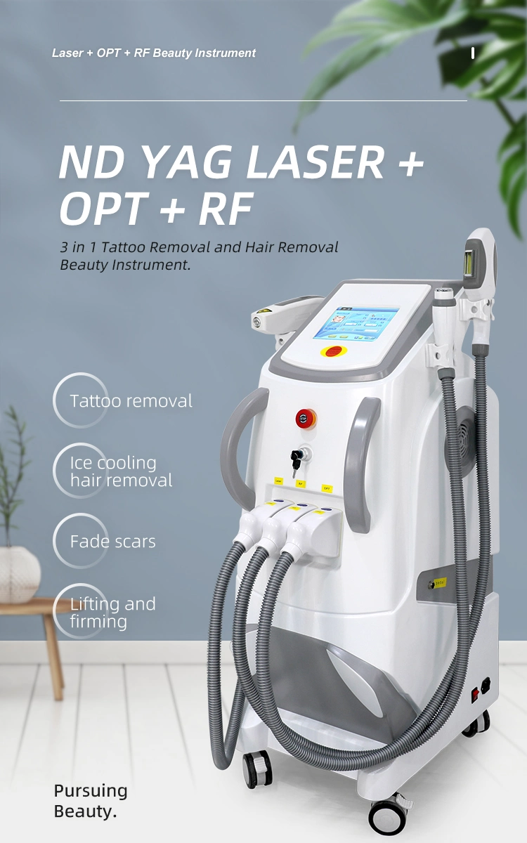 Epilator Electrolysis Machine Elight IPL RF Laser 3 in 1 for Hair Removal & Pigment Removal/IPL Laser Machine