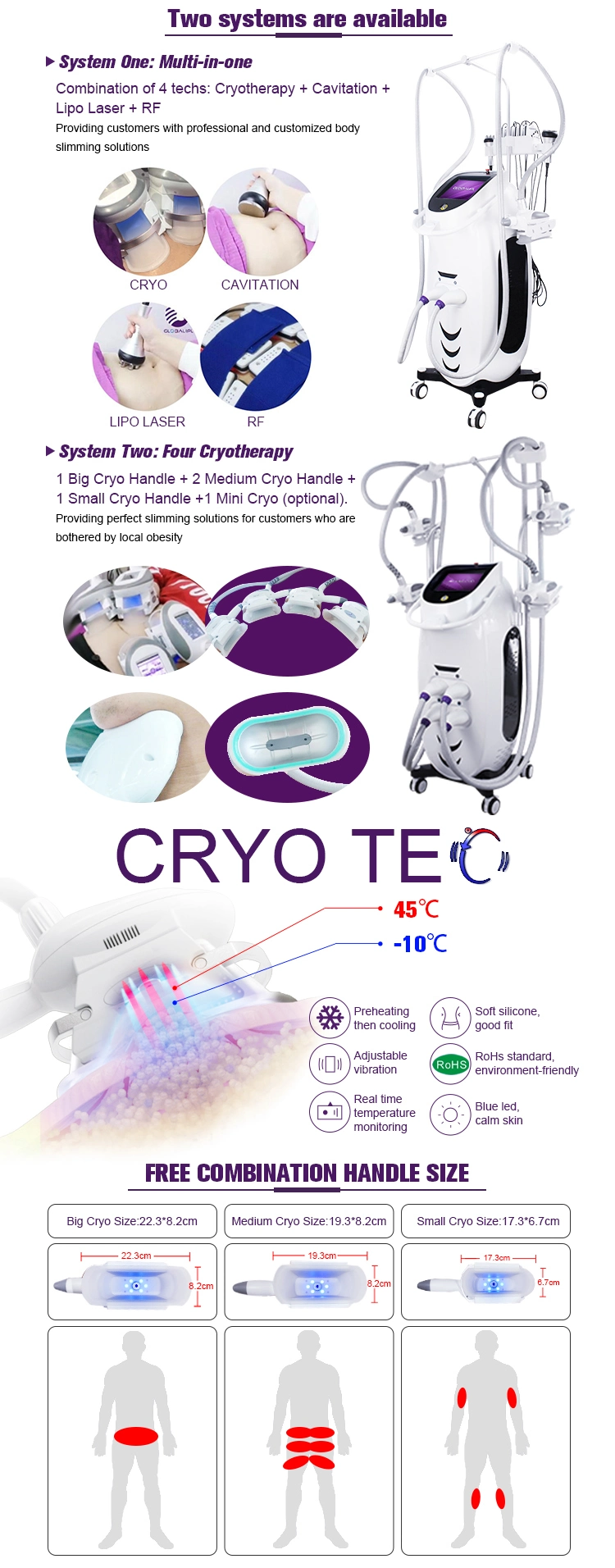 Fat Removal Vacuum Cryolipolysis Slimming Machine Fat Cell Removal Fat Freezing