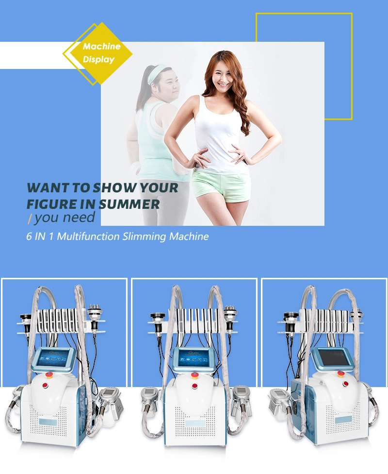 6in1 Multifunction Cryolipolysis Slimming 360 Cryotherapy Fat Body Machine