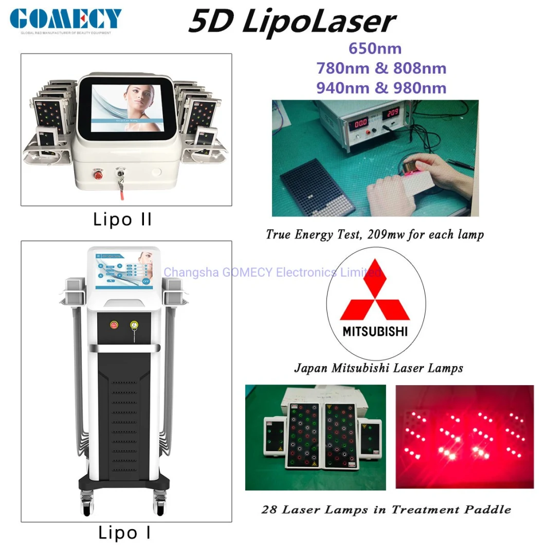 5D Lipo Laser Slimming Machine Lipolaser 650nm Diode Red Light Therapy