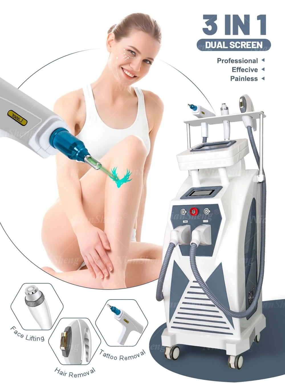 E Light IPL Laser Hair Removal Medical Beauty Equipment Elight Opt IPL Hair Removal Machine Permanent Beauty Salon