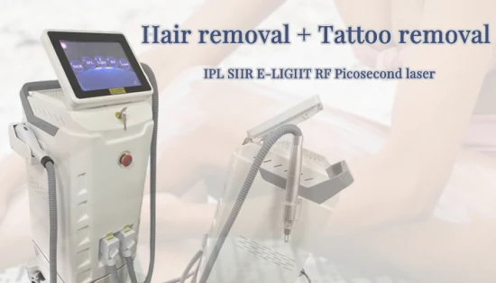 Nouveau modèle vertical Laser picoseconde multifonction IPL Supere Light Équipement RF Épilation au laser Détatouage Élimination des taches Élimination vasculaire Rajeunissement de la peau