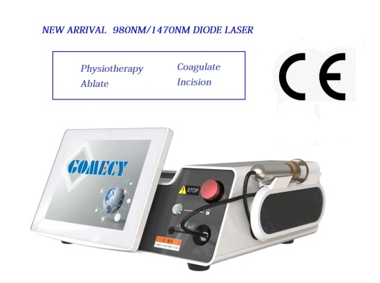 980 + 1470nm Laser Physiothérapie Lipolyse Ongles Fungus Machine Vasculaire De Retrait